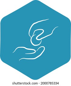 donation solid icon vector design template and illustration with editable stroke