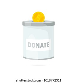 Donation Tin Can Vector