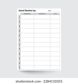 Donation Tracker,Printable Donations Log,Charity Log,Contribution List,Annual Donation Tracker,Donation Form,Donation list,donation chart,donation planner