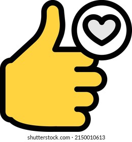 donation vector color line icon