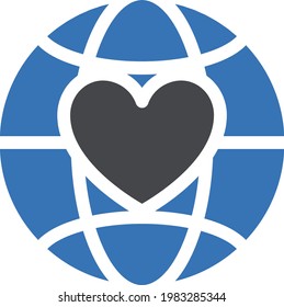 donation vector glyph color icon