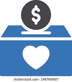donation vector glyph color icon