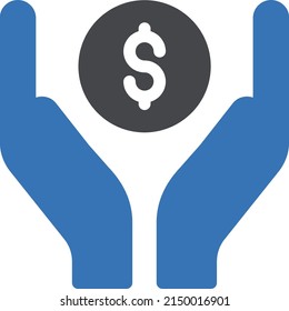 donation vector glyph color icon