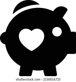 donation vector glyph flat icon