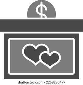 Donation vector icon. Can be used for printing, mobile and web applications.
