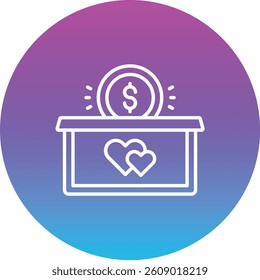 Donation vector icon. Can be used for printing, mobile and web applications.