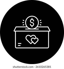 Donation vector icon. Can be used for printing, mobile and web applications.