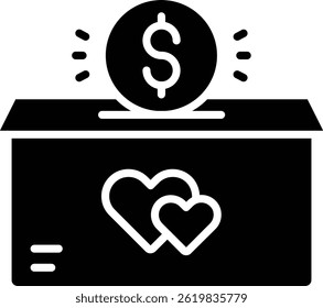Donation vector icon. Can be used for printing, mobile and web applications.