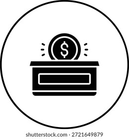 Icono de Vector de donación. Se puede utilizar para aplicaciones de impresión, móviles y de Web.