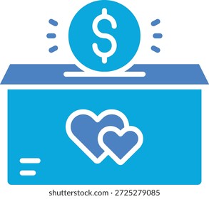 Icono de Vector de donación. Se puede utilizar para aplicaciones de impresión, móviles y de Web.