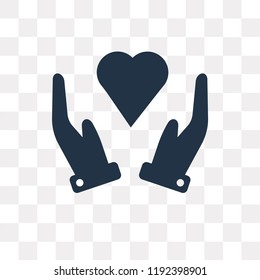 Donation vector icon isolated on transparent background, Donation transparency concept can be used web and mobile