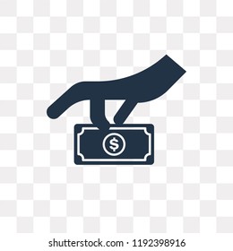 Donation vector icon isolated on transparent background, Donation transparency concept can be used web and mobile