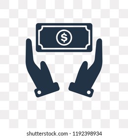 Donation vector icon isolated on transparent background, Donation transparency concept can be used web and mobile