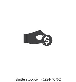 Icono vector de donación, diseño del logo de la ilustración.