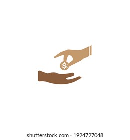 Icono vector de donación, diseño del logo de la ilustración.