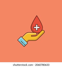ilustración de donation Vector en un fondo transparente. Símbolos de calidad premium. Icono de color plano de línea vectorial para el concepto y el diseño gráfico.
