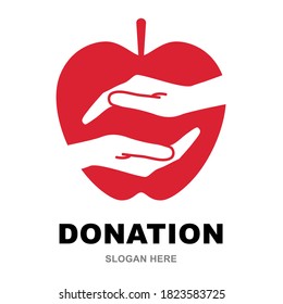 donation vector logo template illustration
