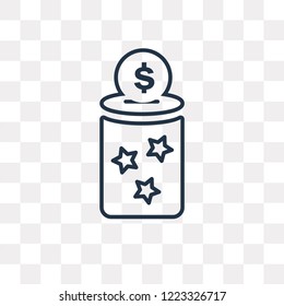 Donation vector outline icon isolated on transparent background, high quality linear Donation transparency concept can be used web and mobile
