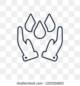 Donation vector outline icon isolated on transparent background, high quality linear Donation transparency concept can be used web and mobile