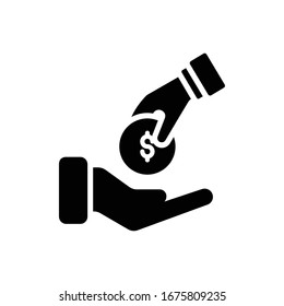 Donation Vector Style illustration. Business and Finance Filled  Icon.