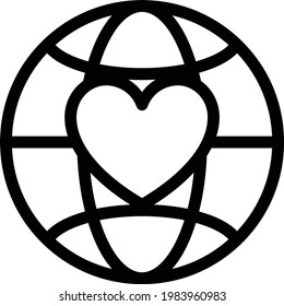 donation vector thin line icon