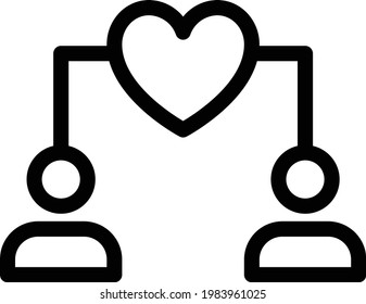 donation vector thin line icon