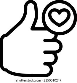 icono de línea delgada vectorial de donación