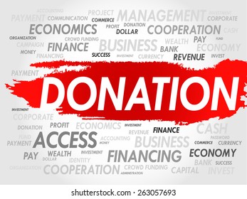 Donation Word Cloud Business Concept Stock Vector (royalty Free 