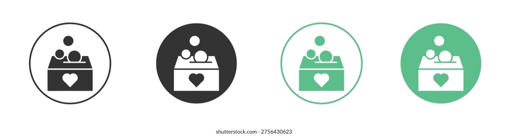 Donations icon element for designs