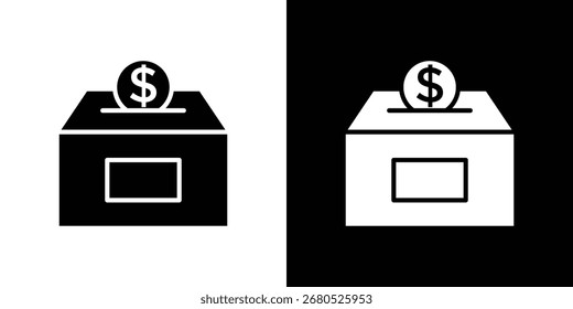 Donations icon. flat and line style collection.