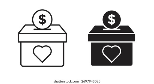 Donations icon line. eps 10 vector illustration
