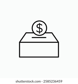 Donations icon. simple vector icon