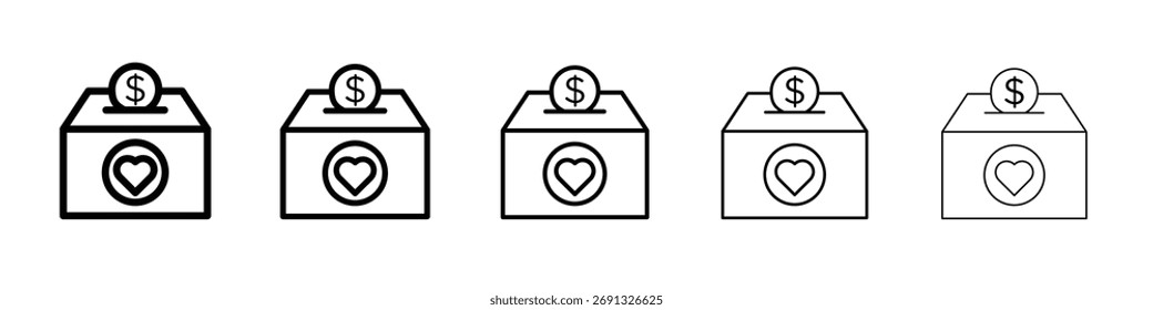 Donations icon. Thin line icons collection for web ui.
