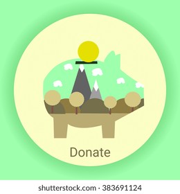 donations for the preservation of nature, icon 