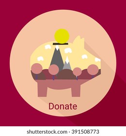 donations for the preservation of nature, icon 