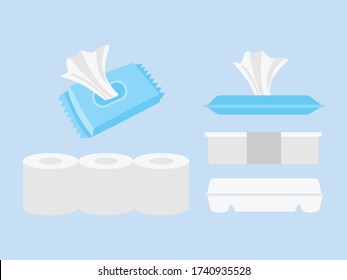 Donations Sharing campaign Rice box, wet Tissue and toilet Tissue.