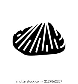 donax clam glyph Symbol Vektorgrafik. donax stumm Schild. isoliertes Kontursymbol
