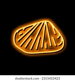 donax clam neon light sign vector. donax clam illustration