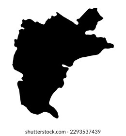 Donduseni District map, province of Moldova. Vector illustration.