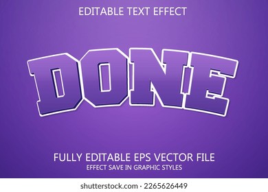 Done 3d editable text style effect