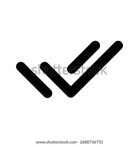 Done All Icon for UX and UI Interfaces Triple Checkmark Symbol for Task Completion, Verification, and Workflow Finalization Scalable Vector for Web, Mobile, and App Design