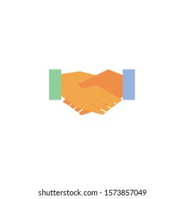 done deal handshake flat icon vector illustration design