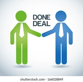 done deal over gray background vector illustration