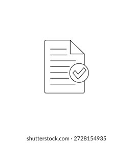 Ícone de documento concluído definir símbolo completo do vetor de arquivo recusar o sinal de papel do contrato ícone de documento concluído em preto preenchido e esboçado ilustração do vetor de estilo isolado no fundo branco