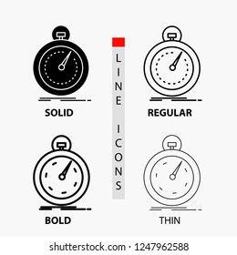 Done, fast, optimization, speed, sport Icon in Thin, Regular, Bold Line and Glyph Style. Vector illustration