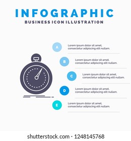 Done, fast, optimization, speed, sport Infographics Template for Website and Presentation. GLyph Gray icon with Blue infographic style vector illustration.