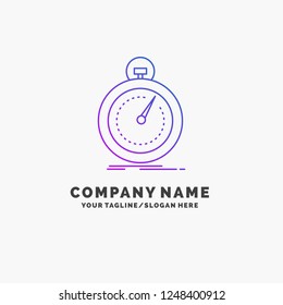 Done, fast, optimization, speed, sport Purple Business Logo Template. Place for Tagline