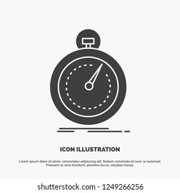 Done, fast, optimization, speed, sport Icon. glyph vector gray symbol for UI and UX, website or mobile application