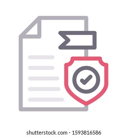 done file vector color line icon 
