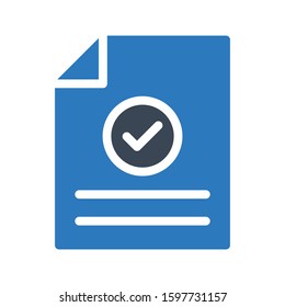 done file vector glyph color icon 